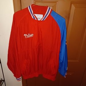 STARTER Philadelphia Phillies Pull-Over Windbreaker Jacket Mens - L